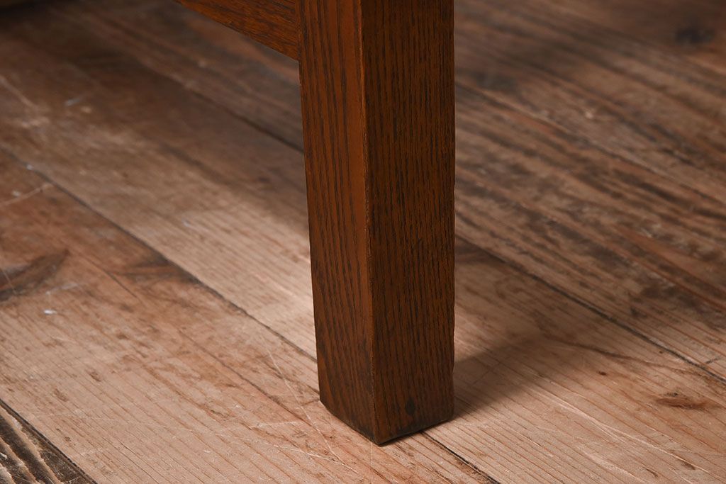 レトロ家具　昭和レトロ　栓材　シンプルな平机(アンティークデスク)