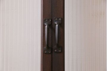 大正ロマン　和モダン　モールガラス!レトロデザインの色ガラス入りアンティークドア2枚セット(窓)