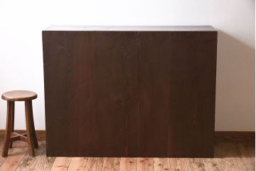 アンティーク家具　古民具・骨董　前面欅材玉杢　一本物!重厚な存在感のアンティーク衣装箪笥