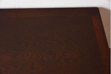 アンティーク家具　イギリスアンティーク　作業台付き!オーク材製のぬくもりあふれる両袖机(2)