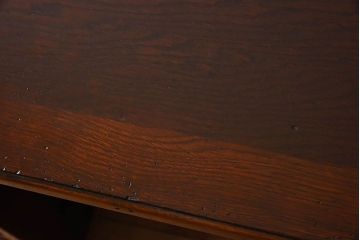 アンティーク家具　イギリスアンティーク　作業台付き!オーク材製のぬくもりあふれる両袖机(2)
