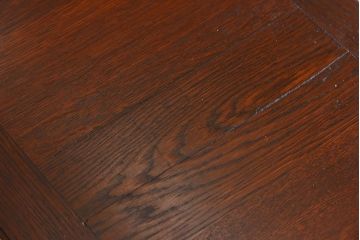 アンティーク家具　イギリスアンティーク　作業台付き!オーク材製のぬくもりあふれる両袖机(2)