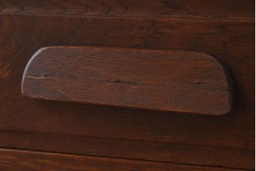 アンティーク家具　イギリスアンティーク　作業台付き!オーク材製のぬくもりあふれる両袖机(2)