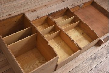 アンティーク家具　イギリスアンティーク　作業台付き!オーク材製のぬくもりあふれる両袖机(2)