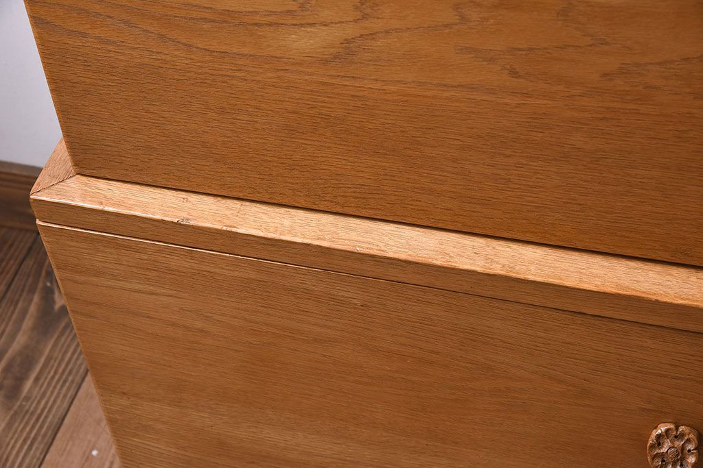 ヴィンテージ家具　北欧ビンテージ　オーク材　シンプルなスタッキングキャビネット