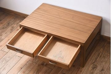 レトロ家具　昭和レトロ　アンティーク　古い木製の文机(座机・デスク)