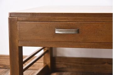 レトロ家具　昭和レトロ　アンティーク　古い木製の文机(座机・デスク)