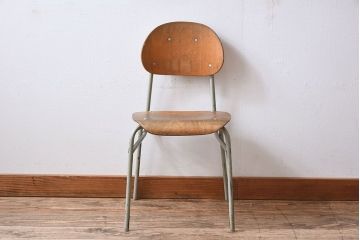 ヴィンテージ家具　ビンテージ　かわいいスクールチェア(キッズチェア)(3)