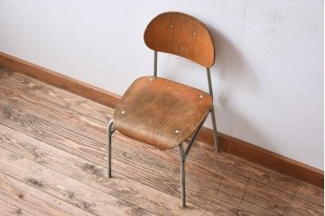 ヴィンテージ家具　ビンテージ　かわいいスクールチェア(キッズチェア)(3)