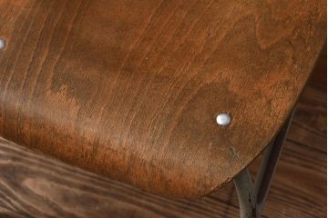 ヴィンテージ家具　ビンテージ　かわいいスクールチェア2脚セット(キッズチェア)