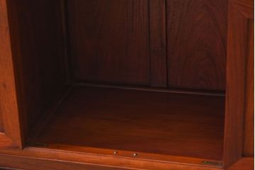 民芸家具　花梨材製のシンプルな飾り棚(陳列棚、カリン材)