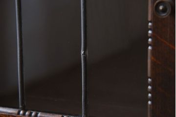 アンティーク家具　イギリスアンティーク　ステンドグラス入り!スタッキングキャビネット(ブックケース)