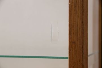 レトロ家具　昭和レトロ　引き出し付き!和製アンティークのナラ材製ガラスケース