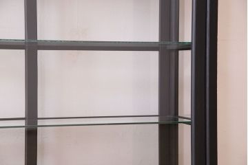 アンティーク家具　和モダン　脚付き!シックなアンティークのペイントガラスケース