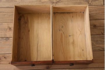 アンティーク家具　アンティーク　前面欅材　重ね二本松箪笥(衣装箪笥)(2)