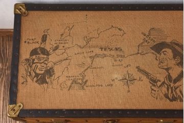アンティーク雑貨　1950年頃　イギリスアンティークのレトロなトランク