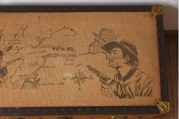 アンティーク雑貨　1950年頃　イギリスアンティークのレトロなトランク