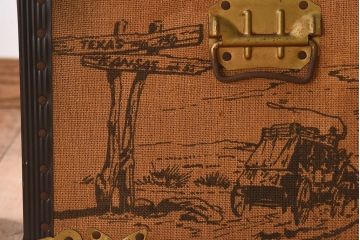 アンティーク雑貨　1950年頃　イギリスアンティークのレトロなトランク