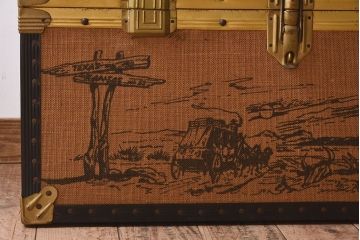 アンティーク雑貨　1950年頃　イギリスアンティークのレトロなトランク