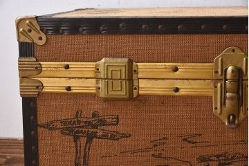 アンティーク　1950年頃　イギリスアンティークのレトロなトランク