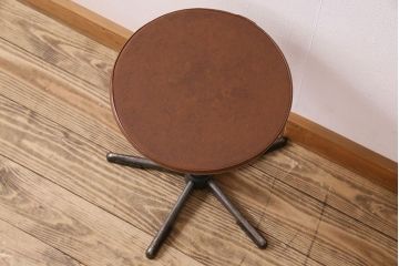 ヴィンテージ家具　イギリスビンテージ　当時物　シャビーな回転椅子(スツール)(1)