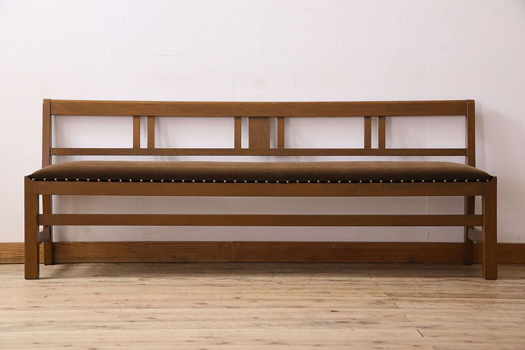 アンティーク家具　和製アンティーク　大正ロマンな雰囲気漂う上品なベンチ