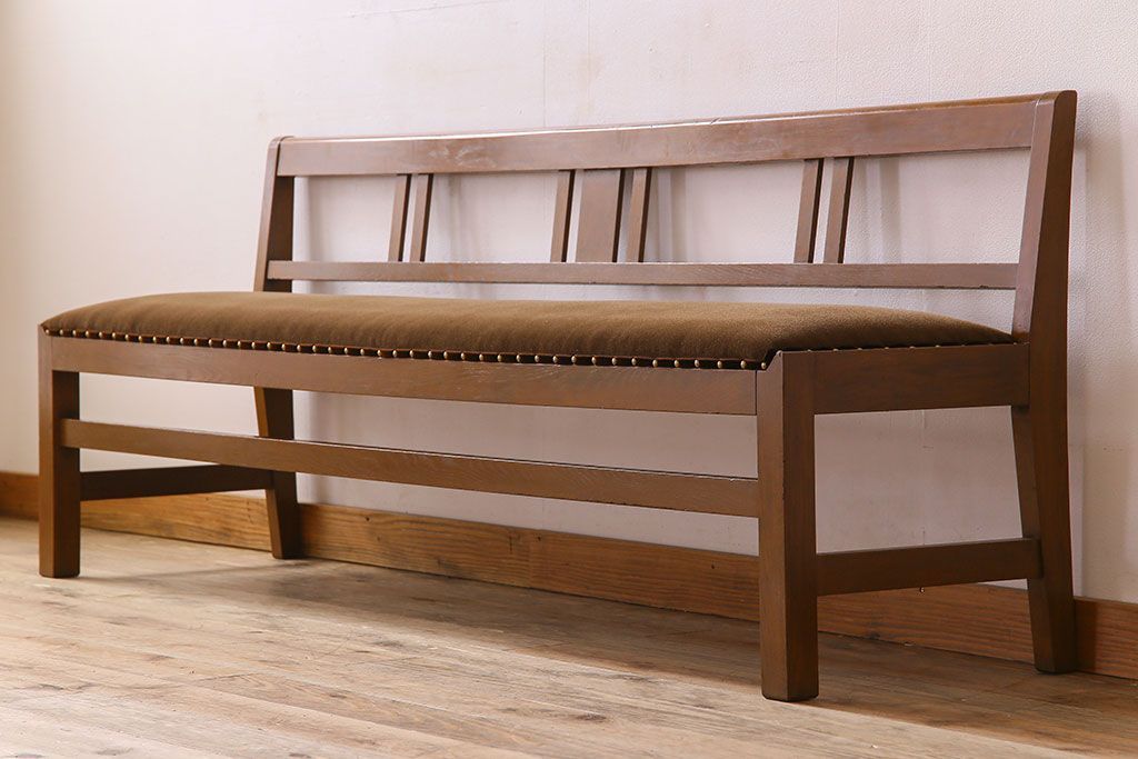 アンティーク家具　和製アンティーク　大正ロマンな雰囲気漂う上品なベンチ