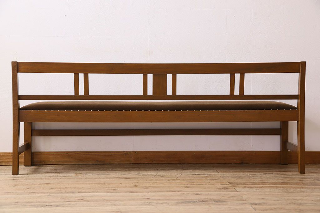 アンティーク家具　和製アンティーク　大正ロマンな雰囲気漂う上品なベンチ