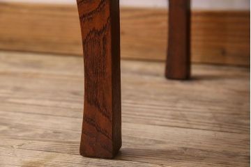レトロ家具　和製アンティーク　栓材一枚板　昭和レトロな角ちゃぶ台(1)