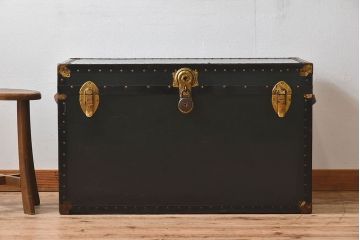 アンティーク雑貨　イギリスアンティーク　1950年頃　鍵付きでおしゃれなトランク