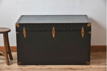 アンティーク雑貨　イギリスアンティーク　1950年頃　鍵付きでおしゃれなトランク