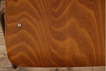 ヴィンテージ家具　ドイツビンテージ　アーム付き!プライウッドチェア(鉄脚イス)(1)