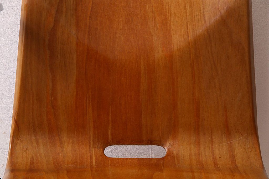 ヴィンテージ家具　ドイツビンテージ　アーム付き!プライウッドチェア(鉄脚イス)(2)