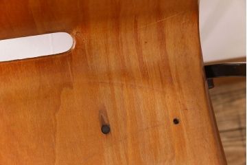 ヴィンテージ家具　ドイツビンテージ　アーム付き!プライウッドチェア(鉄脚イス)(2)