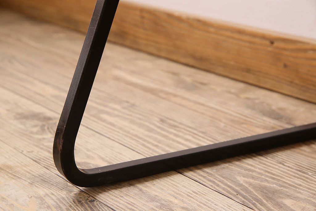 ヴィンテージ家具　ドイツビンテージ　アーム付き!プライウッドチェア(鉄脚イス)(2)