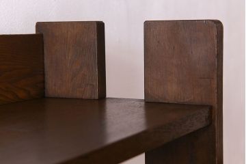 アンティーク家具　古い木製　和製アンティーク　変わり型の本棚(2)