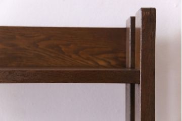 アンティーク家具　古い木製　和製アンティーク　変わり型の本棚(2)