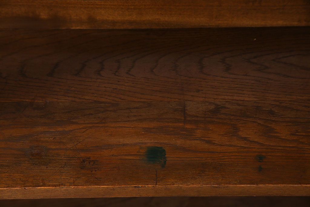 アンティーク家具　古い木製　和製アンティーク　変わり型の本棚(2)