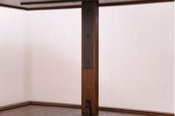 アンティーク家具　激レア!オーク材　イギリスアンティークのテーブル&シェルフ(サイドテーブル・飾り棚)