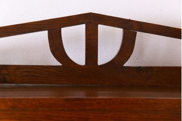 アンティーク家具　フランスアンティーク　上質　カットガラスが美しいオーク材製カップボード(食器棚)