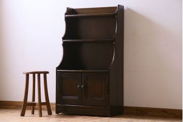 ヴィンテージ家具　ERCOL(アーコール)　イギリスビンテージ　オールドコロニアル　カップボードブックケース(本棚)