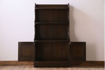 ヴィンテージ家具　ERCOL(アーコール)　イギリスビンテージ　オールドコロニアル　カップボードブックケース(本棚)