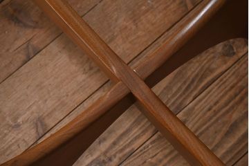 ヴィンテージ家具　G-plan(ジープラン)　北欧ビンテージ　チーク材　ガラストップオーバルテーブル(センターテーブル・コーヒーテーブル)