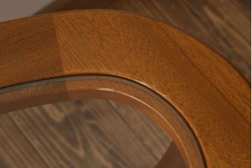 ヴィンテージ家具　北欧ビンテージ　変わり型　ガラストップセンターテーブル