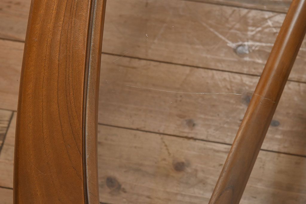 ヴィンテージ家具　北欧ビンテージ　変わり型　ガラストップセンターテーブル