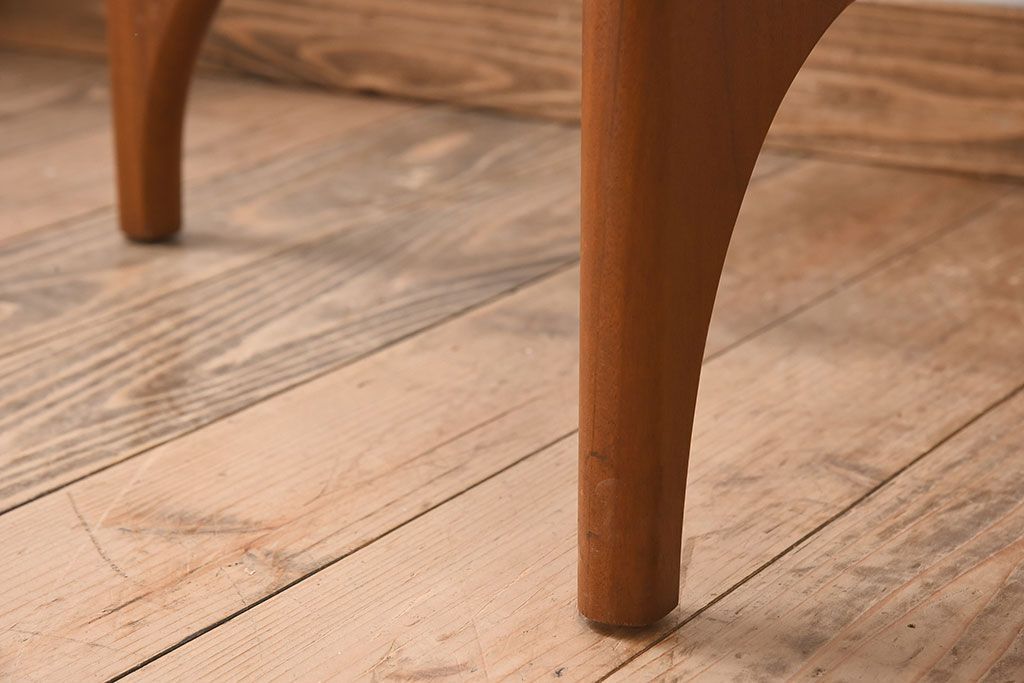 ヴィンテージ家具　北欧ビンテージ　変わり型　ガラストップセンターテーブル