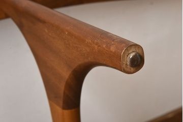 ヴィンテージ家具　北欧ビンテージ　変わり型　ガラストップセンターテーブル