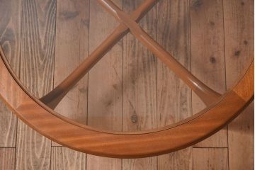 【S様ご成約済み・ご決済用】北欧家具　ビンテージ　ガラストップセンターテーブル(コーヒーテーブル)