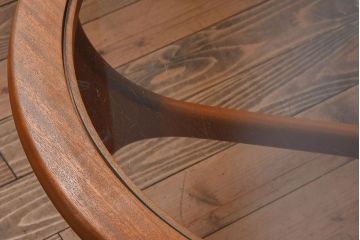 【S様ご成約済み・ご決済用】北欧家具　ビンテージ　ガラストップセンターテーブル(コーヒーテーブル)