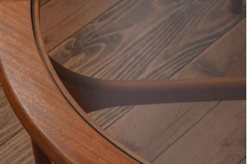 【S様ご成約済み・ご決済用】北欧家具　ビンテージ　ガラストップセンターテーブル(コーヒーテーブル)